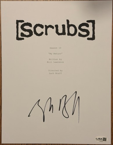 Zach braff autografo firmato - autografo,